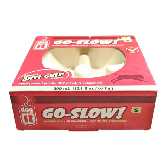 Dog It Go Slow Anti-Gulp Small Dog Bowl 1.2L/40.5oz - NEW - Picture 5 of 6